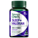 Nature's Own Sleep + Valerian supplement bottle on a white background