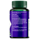 A dark green bottle of Nature's Sleep 'Sleeper' valerian root capsules, showing the detailed product benefits and dosage instructions on a vibrant purple label.