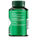 Back view of a dark green Nature's Own Vitamin B3 supplement bottle, showing the product benefits, dosage information, and Australian Made logo on a white background.