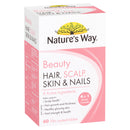Nature's Way Beauty Hair, Scalp, Skin & Nails supplement box on a white background