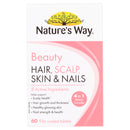 Nature's Way Beauty Hair, Scalp, Skin & Nails supplement packaging on a white background