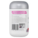 Back label of a supplement container with text and barcodes on a white background