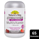 Natures Way High Strength Adult Vita Gummies Multivitamin + Minerals Strawberry - 65 Pastilles