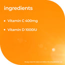 Natures Way High Strength Adult Vita Gummies Vitamin C + Vitamin D - 65 Pastilles