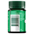 Green bottle with label and barcode on a white background