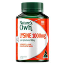 Natures Own Lysine Hydrochloride 1000mg - 100 Tablets on a white background