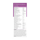 Nutritional supplement label with detailed ingredient list and directions on a white background