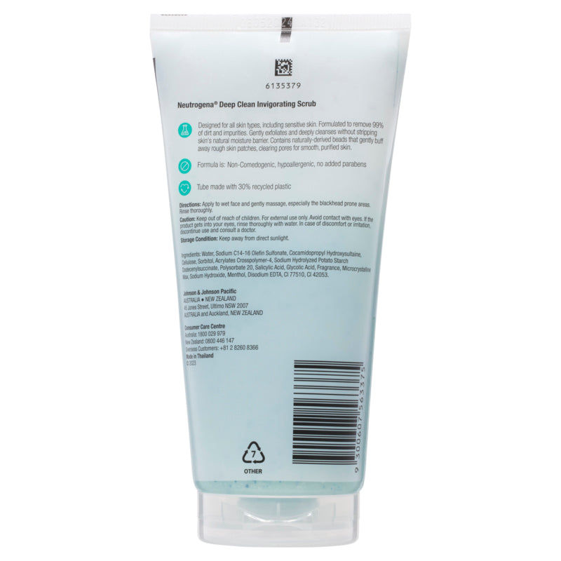 Neutrogena Deep Clean Invigorating Foaming Scrub 150g