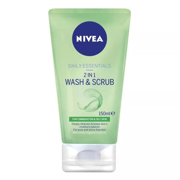 Nivea Daily Essentials 2-in-1 Wash & Scrub 150ml