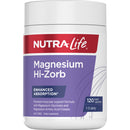 NutraLife Magnesium Hi-Zorb supplement container on a white background