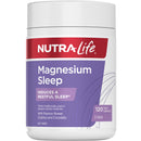 Nutra Life Magnesium Sleep supplement container on a white background