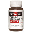 NutraLife ProBiotic Ultra Strength supplement bottle on a white background
