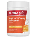 NutraLife Rapid-C 500mg Chewables supplement container on a white background