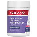 NutraLife Magnesium Glycinate+ High Strength Powder container on a white background