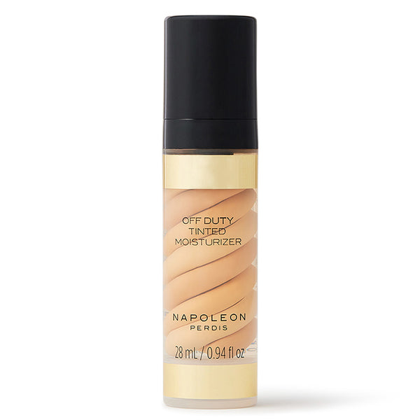 Napoleon Perdis Off Duty Tinted Moisturizer bottle on a white background