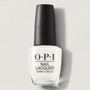 OPI nail polish bottle with black cap on a light gray background