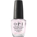OPI natural nail base coat bottle on a white background