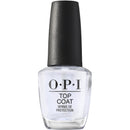 OPI nail polish bottle with black cap on a white background