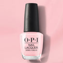 OPI nail polish bottle on a pink background