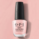 OPI nail polish bottle on a pink background