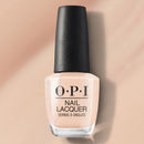OPI nail polish bottle on a beige background
