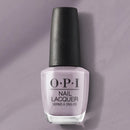 OPI nail polish bottle on a gray background