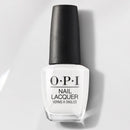 OPI nail polish bottle on a light gray background