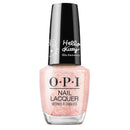 OPI nail polish bottle with 'Hello Kitty' 50th Anniversary label on a white background