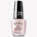 OPI nail lacquer bottle with 'Hello Kitty' 50th Anniversary label on a white background