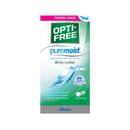 Opti-Free Puremoist contact lens solution travel pack on a white background