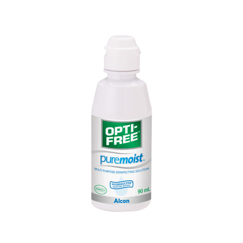Opti-Free Puremoist bottle on a white background