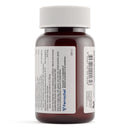 A dark amber brown supplement bottle with a white ribbed cap, showing the back label with text and barcodes. The brand name 'Ferrochel' is visible in blue on the label.