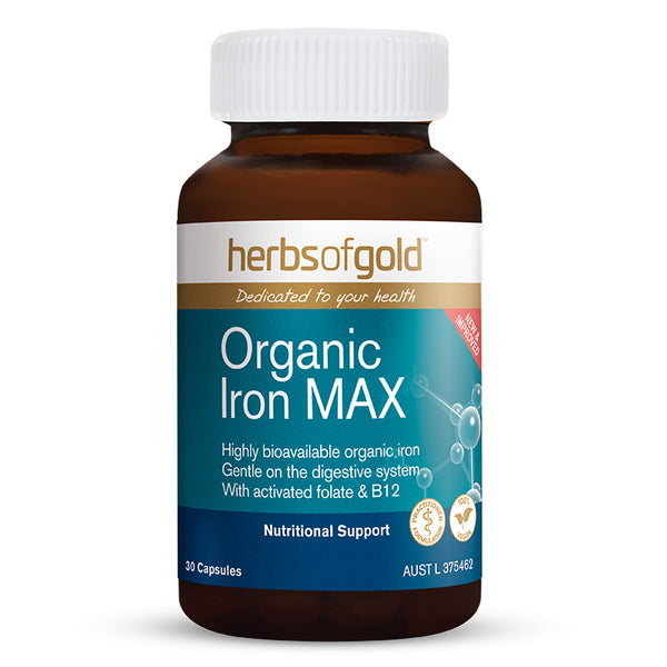 Herbs Of Gold Organic Iron Max 30caps