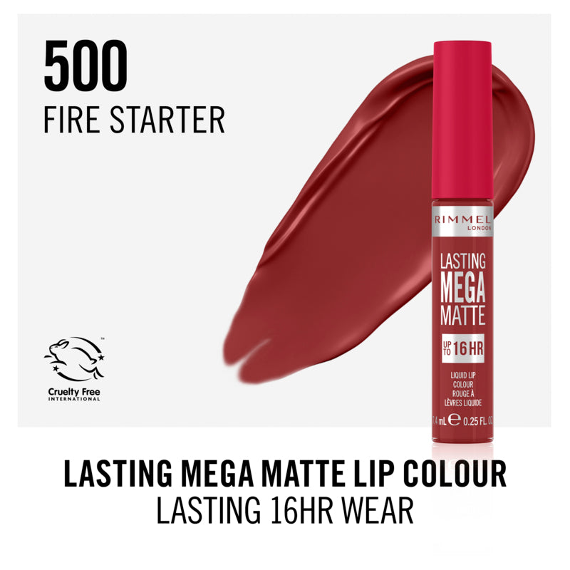 Rimmel Lasting Mega Matte - 500 Fire Starter