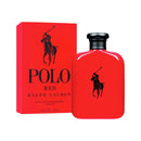 Red Polo Ralph Lauren perfume bottle and packaging on a white background