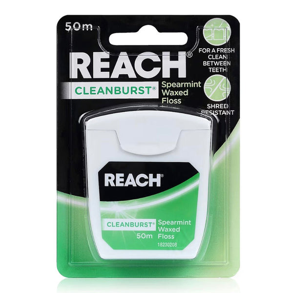 Reach CleanBurst Spearmint Waxed Dental Floss 50m