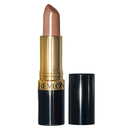 Revlon lipstick with gold cap and black casing on a white background