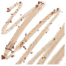 Eyebrow pencil strokes with brown color on a white background
