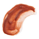 Brown smear of makeup cream on a white background