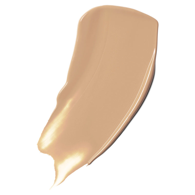 Beige makeup swatch on a white background