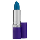 Blue Revlon lipstick on a white background