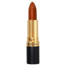 Revlon lipstick with a gold cap and black base on a white background