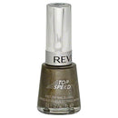 Revlon nail polish bottle with silver cap on a white background