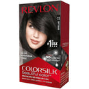 Revlon Colorsilk hair color packaging with a model's face on a white background