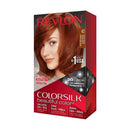 Revlon Colorsilk hair color kit packaging with a woman's face on a white background