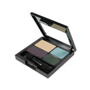 Makeup eyeshadow palette with four colors on a white background
