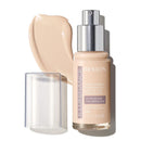 Revlon foundation bottle with applicator on a white background