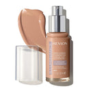 Revlon Illuminance foundation bottle with applicator on a white background