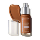 Revlon foundation bottle with applicator on a white background