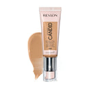 Revlon Candid foundation tube with swatch on a white background